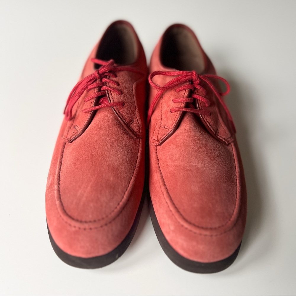 Pink Coral Suede Lace-Up Oxford Hush Puppies